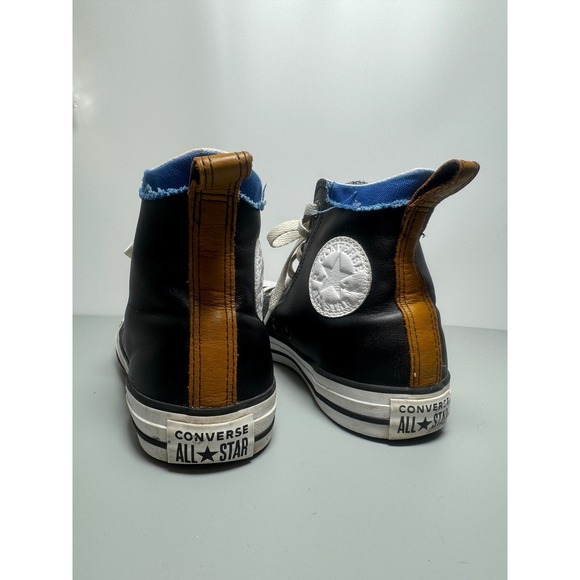 Converse All Star Leather High Top Sneakers Black Casual Shoes ‎ M 6.5 W 8.5 - Picture 7 of 8
